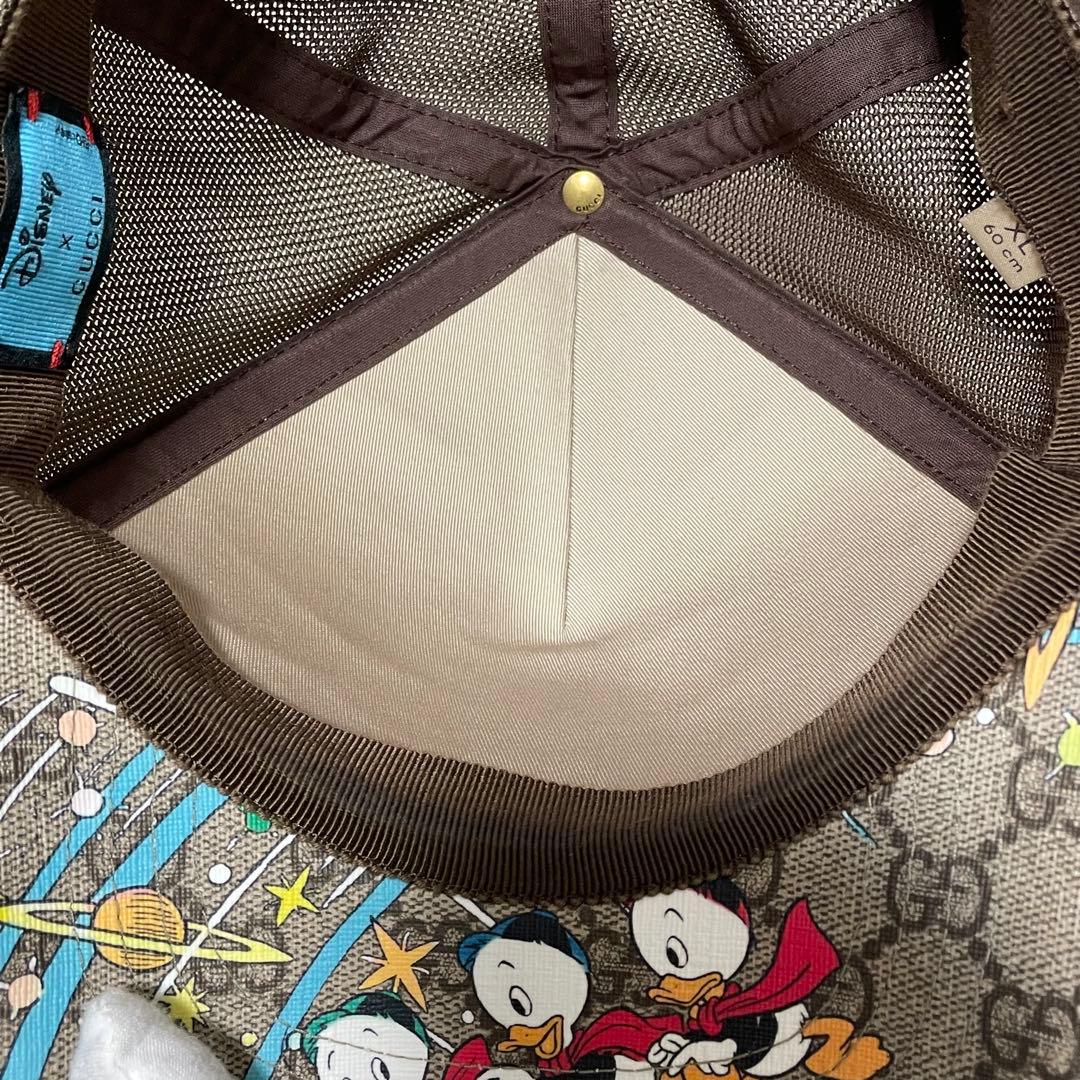 極美品 GUCCI × DISNEY コラボ ドナルドダック総柄メッシュキャップ