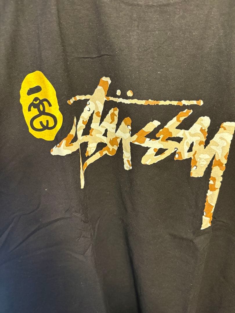 Stussy × A BATHING APEコラボTシャツ Lサイズ　未使用品