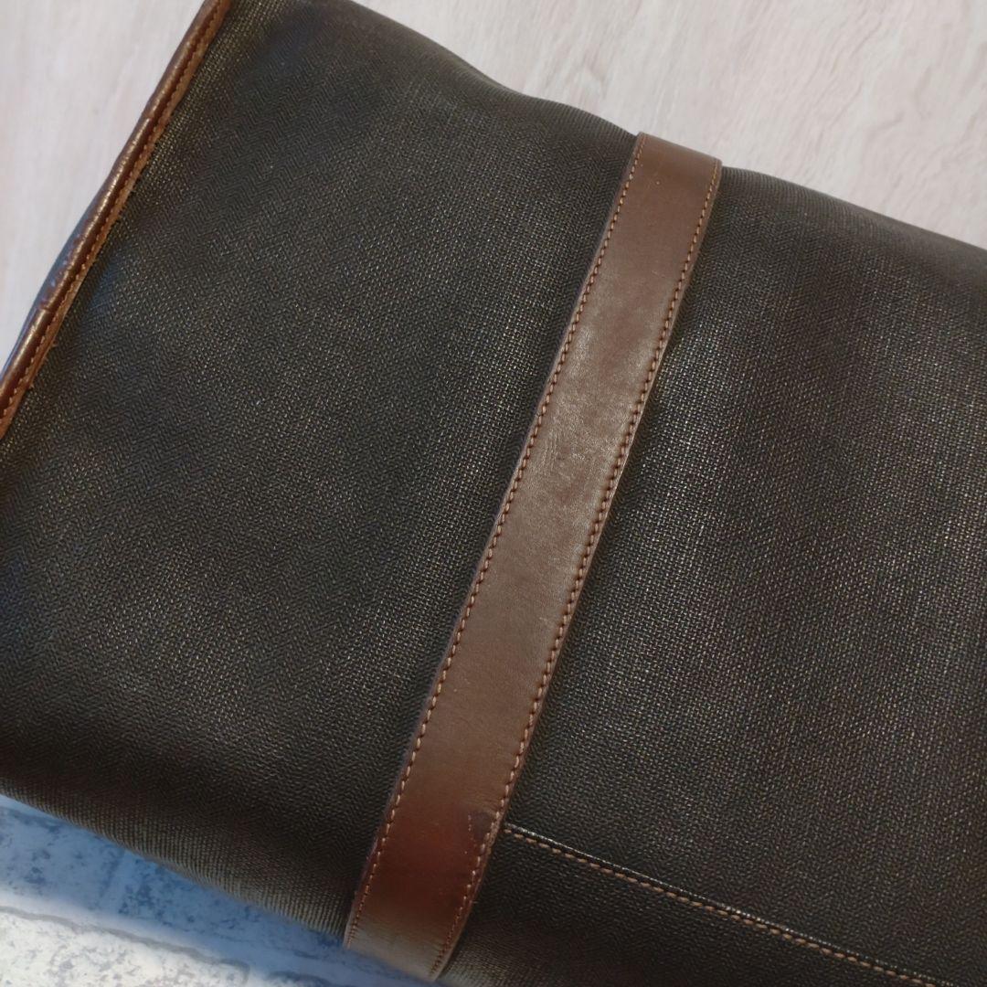 dunhillダンヒル　ボストンバッグ　旅行バッグ　ブラック　ブラウン　レザー