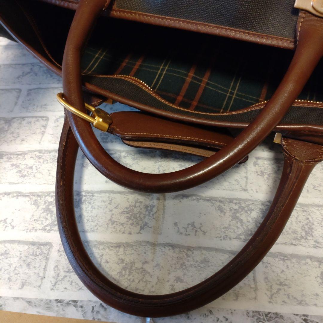 dunhillダンヒル　ボストンバッグ　旅行バッグ　ブラック　ブラウン　レザー