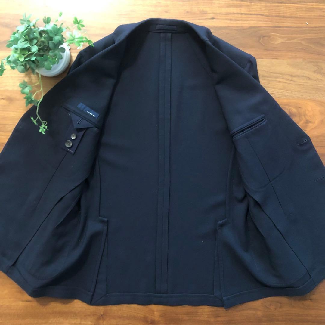 【美品】LARDINIラルディーニネイビーホップサックジャケット52