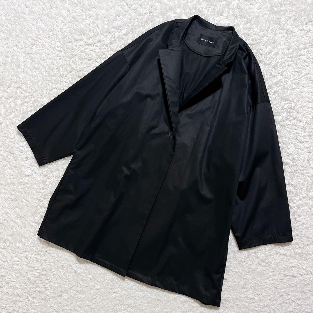 美品✨mizuiroind スプリングコート　スタンドカラー　ワイドジャケット