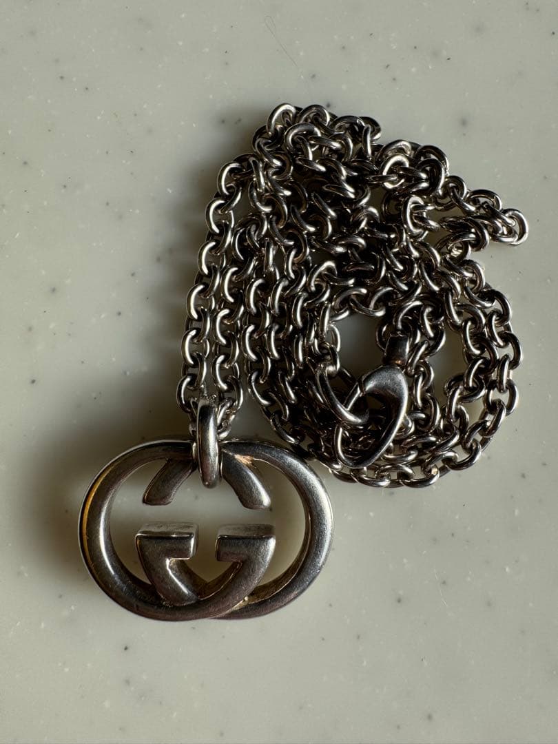 郵*)様 GUCCI GGロゴ ネックレス シルバー 正規品