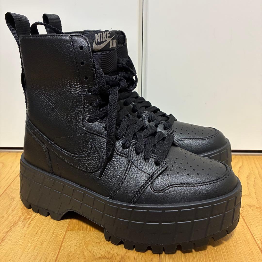 新品 ナイキ ウィメンズ エアジョーダン1 ブルックリン 黒 23.5cm