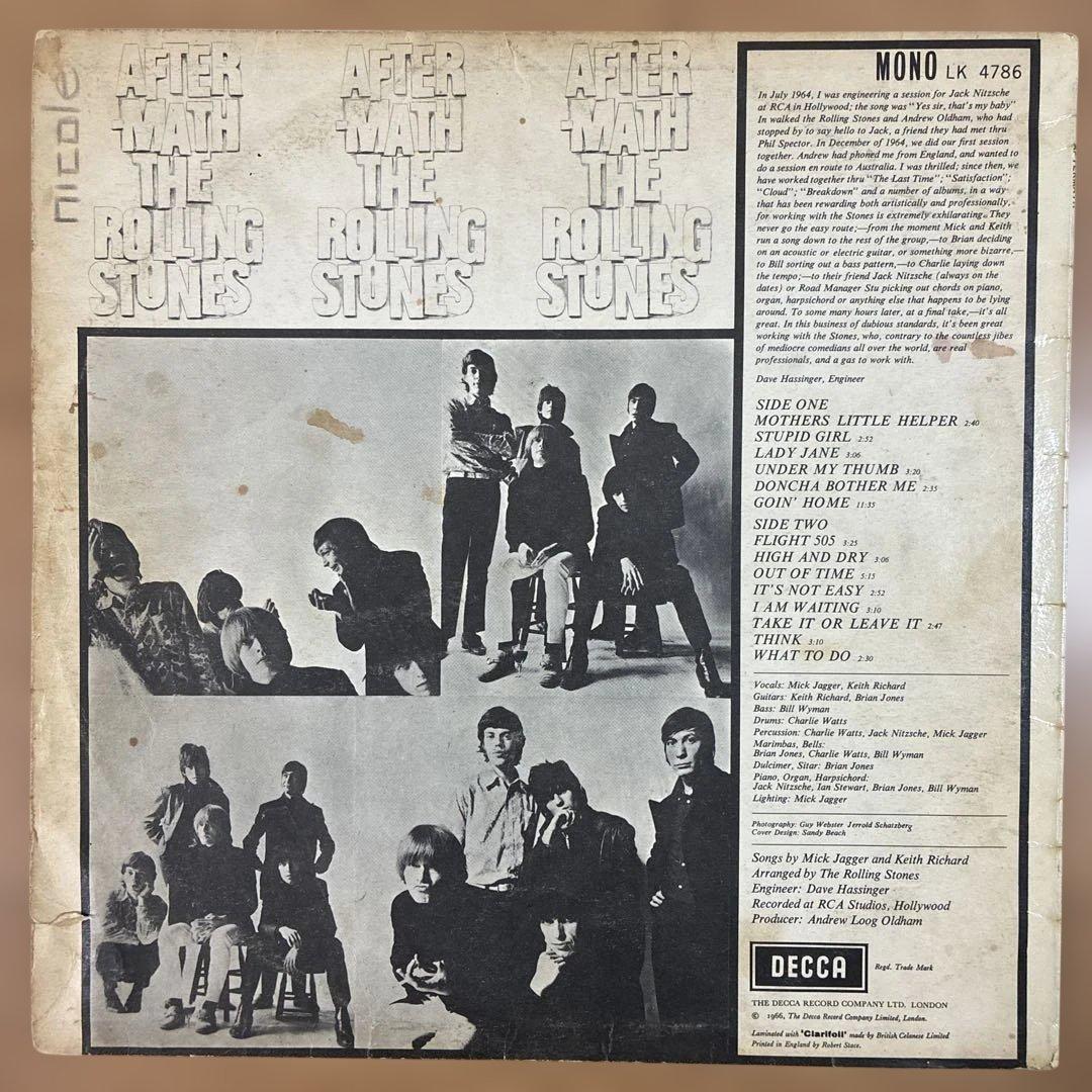 ローリングストーンズ 名盤 レコード アフターマス UKオリジナルモノ盤