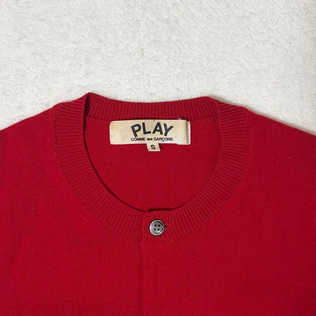 PLAY COMME des GARCONS 赤ハート カーディガン　S