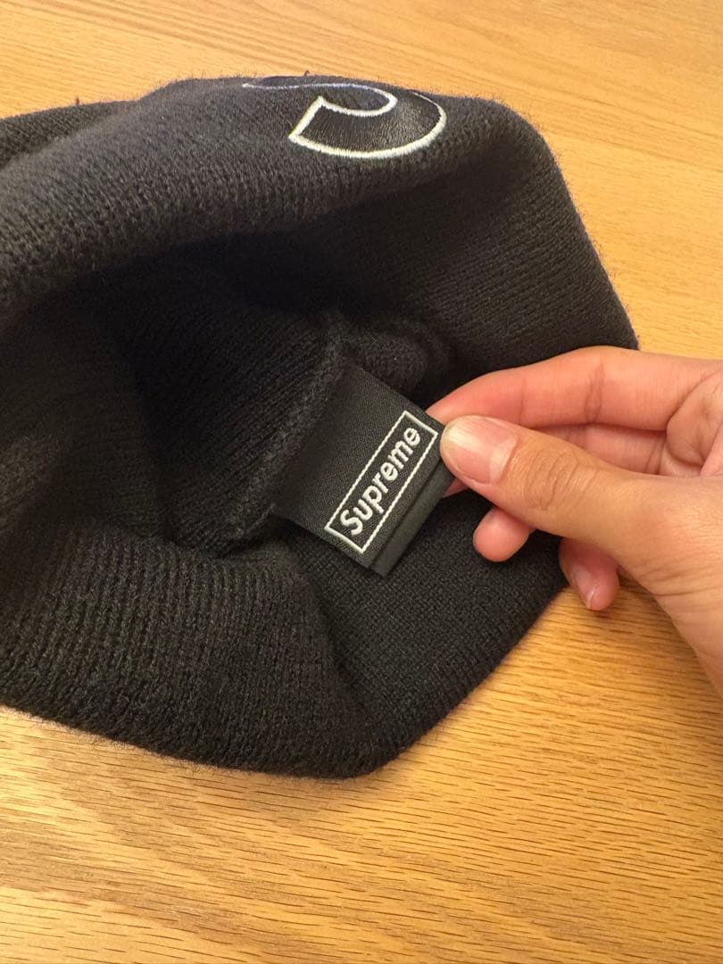 Supreme Sロゴ ビーニー ブラック
