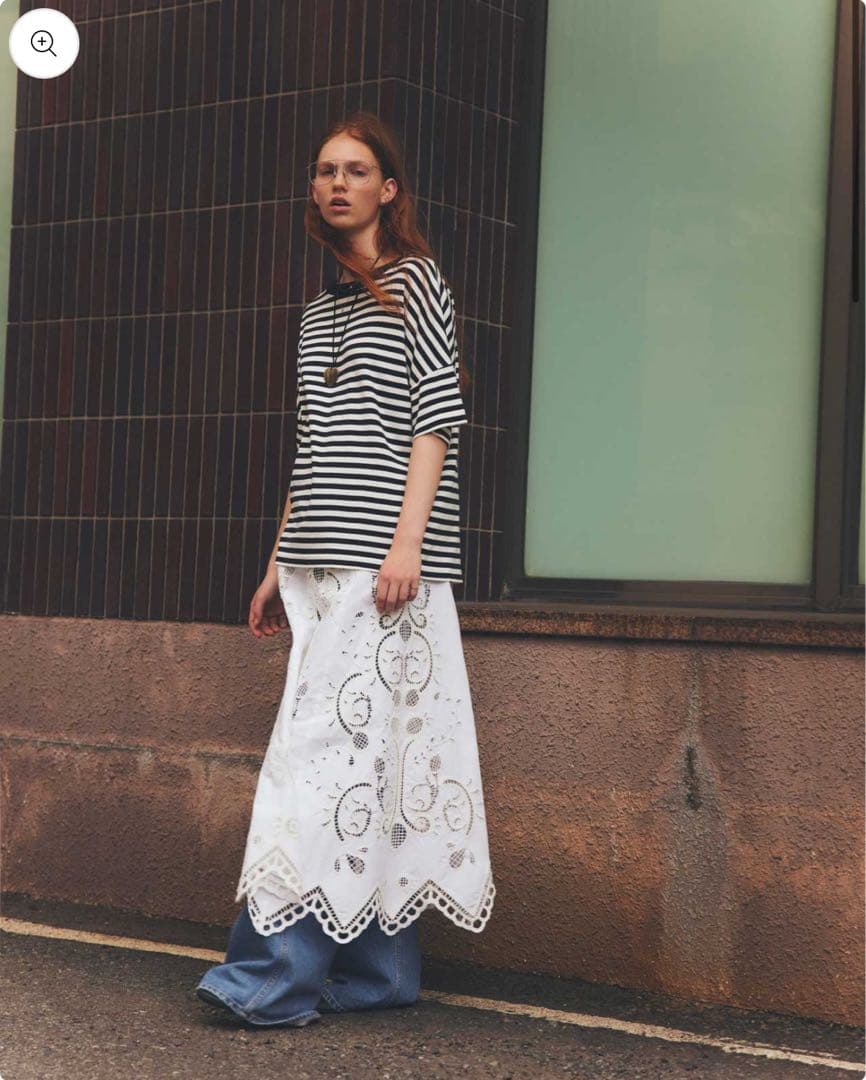 THE SHINZONE シンゾーン EMBROIDERY LACE SKIRT