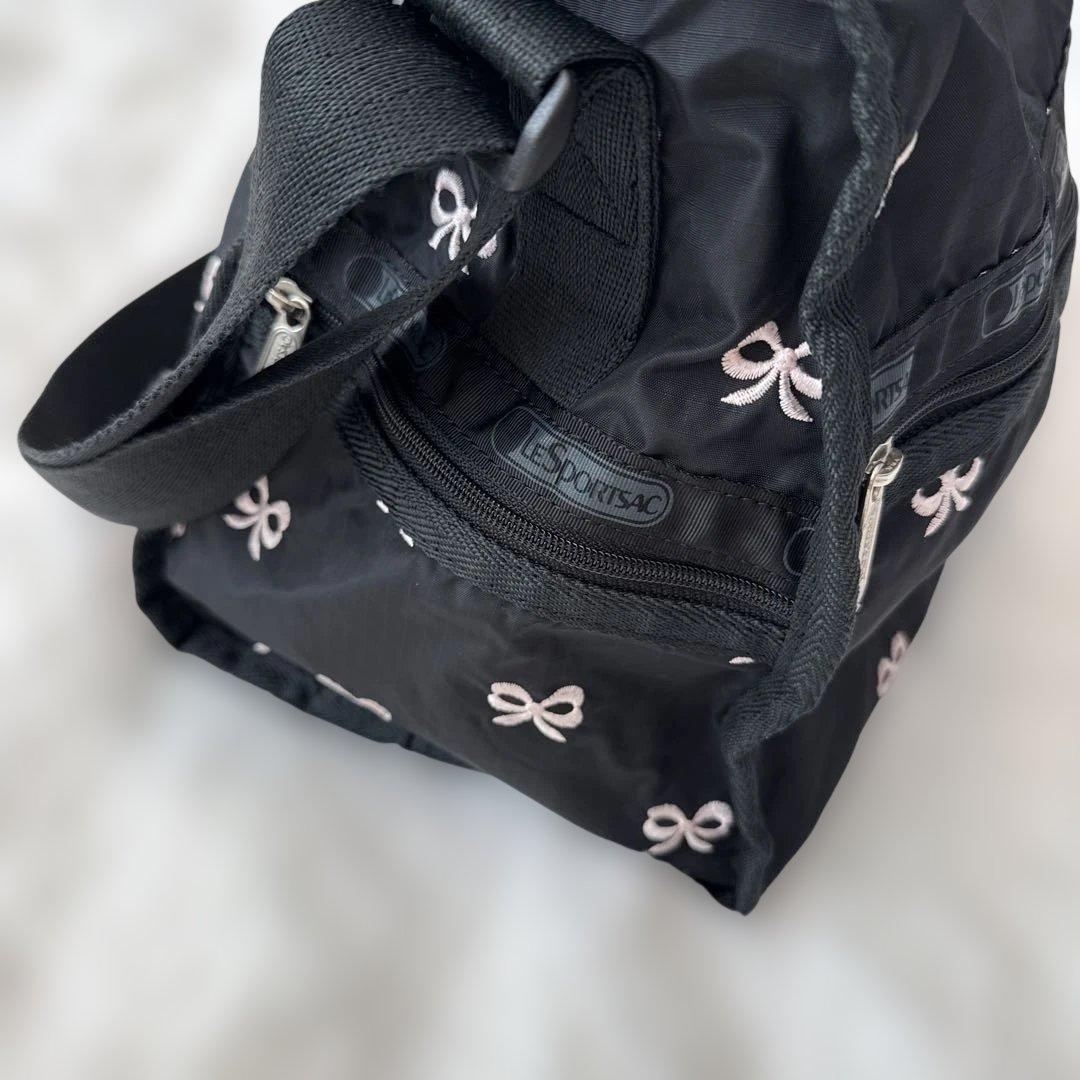 LeSportsac リボン　刺繍　ボストンバッグ 中型