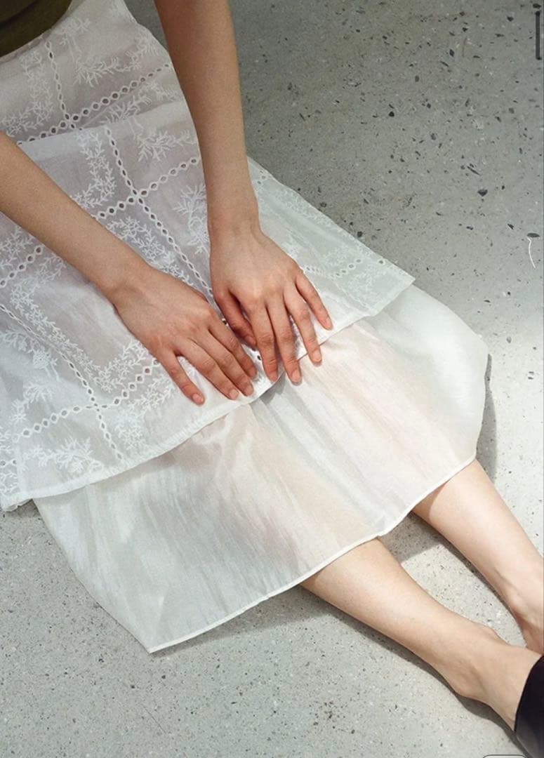 大トロOHOTORO Cotton Double Lace Skirt Sサイズ
