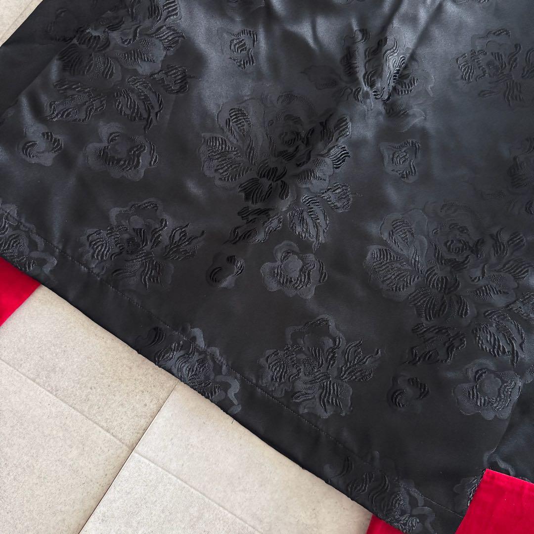 コムデギャルソン　AD2023　ジャケット　マオカラー　チャイナ　刺繍　黒