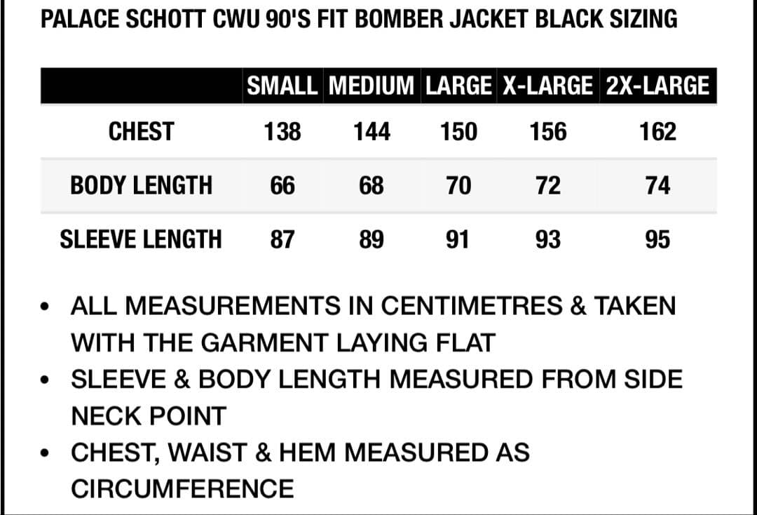 井*う様 PALACE SCHOTT CWU 90'S FIT BOMBER J