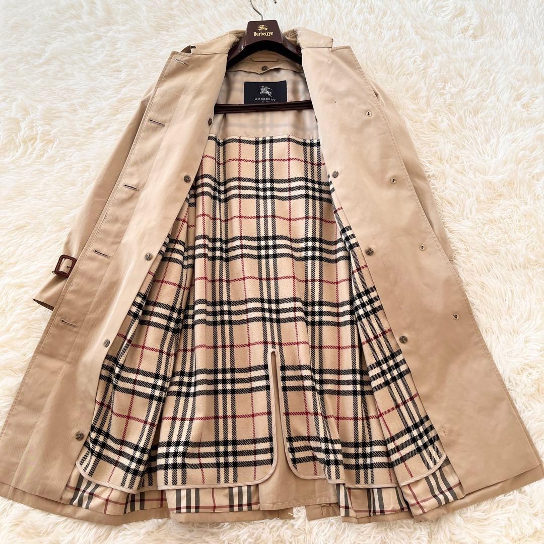 美品　バーバリー　ステンカラーコート　ベージュ　ライナー　ノバチェック　ベルト