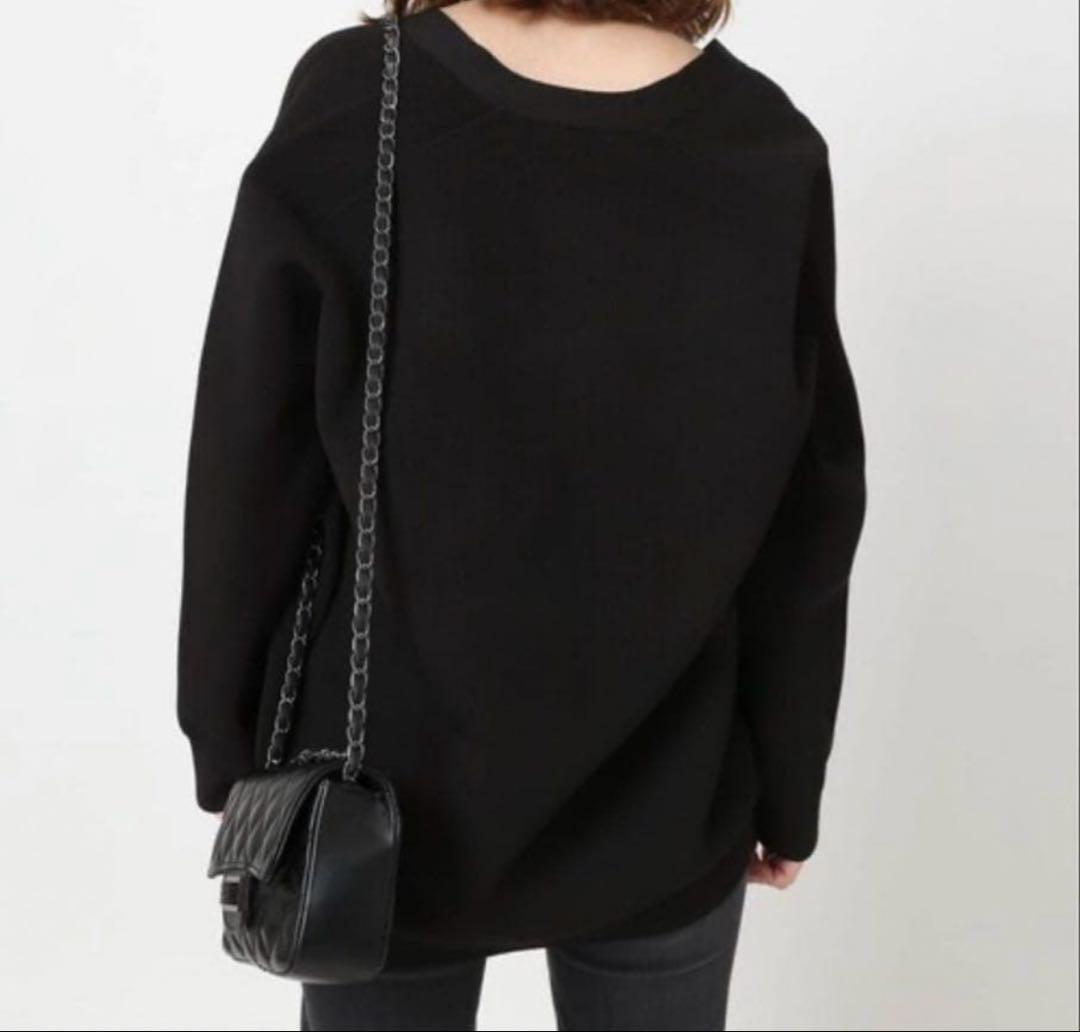 MADISONBLUE BIG KNIT Vネック カーディガン　ブラック