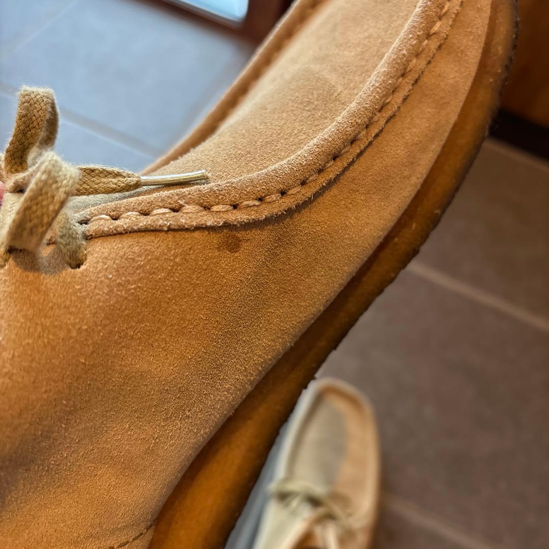 [美品]Clarks(クラークス)ワラビーブーツUK9 メープルカラー