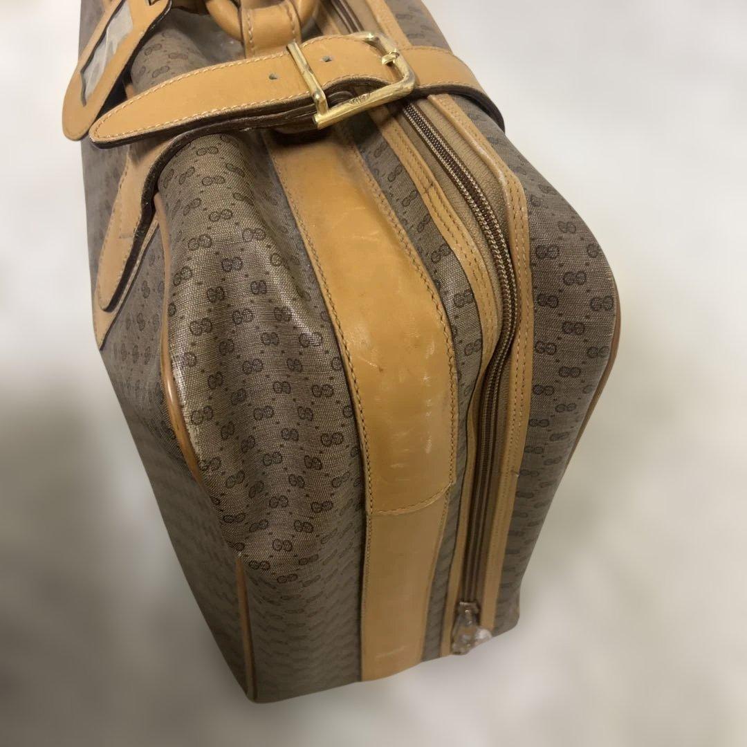 【GUCCI】ボストンバッグ　トランクケース　旅行鞄　マイクロGG PVC