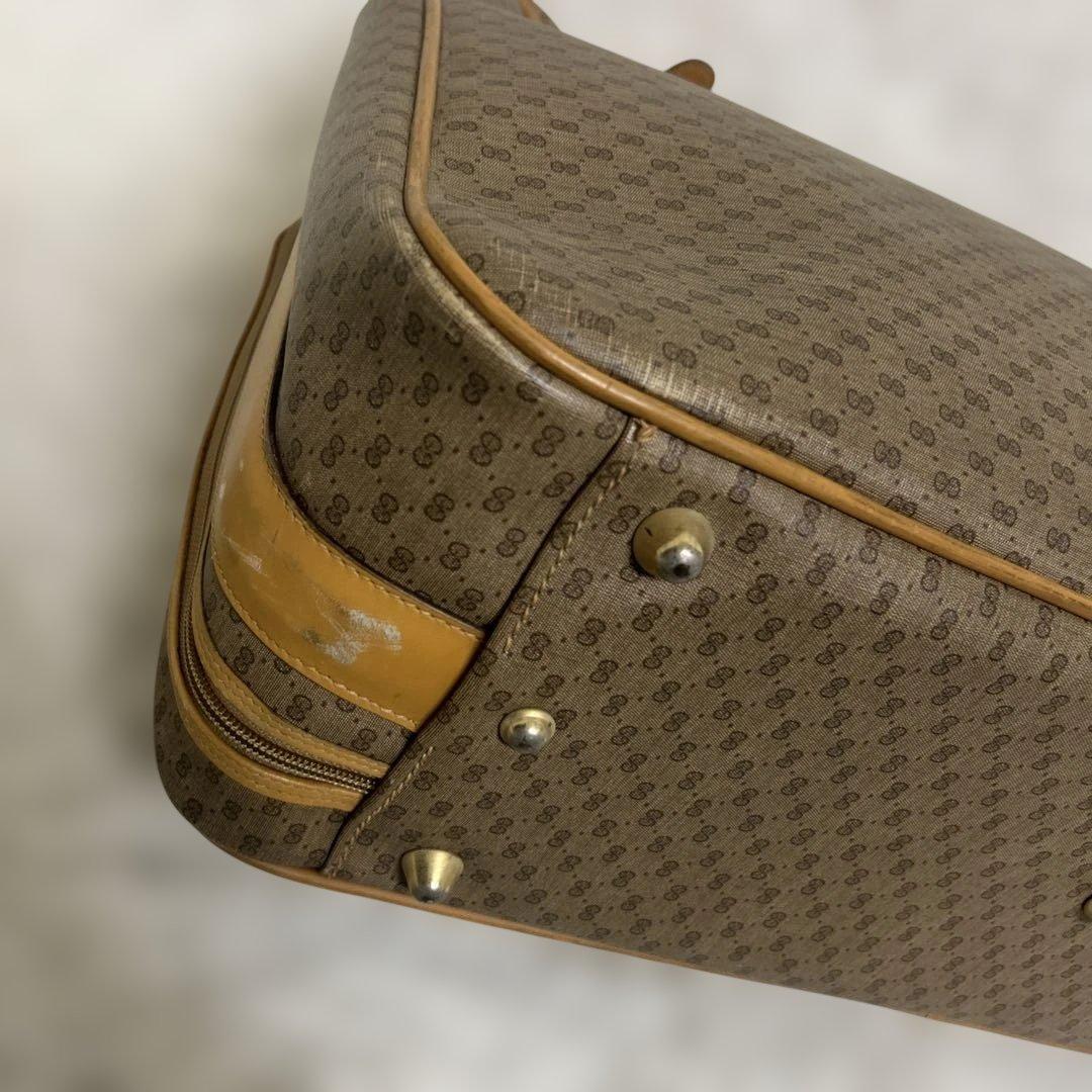 【GUCCI】ボストンバッグ　トランクケース　旅行鞄　マイクロGG PVC