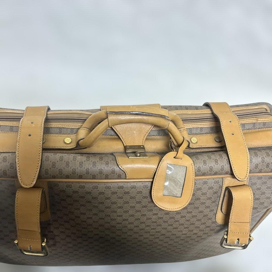 【GUCCI】ボストンバッグ　トランクケース　旅行鞄　マイクロGG PVC