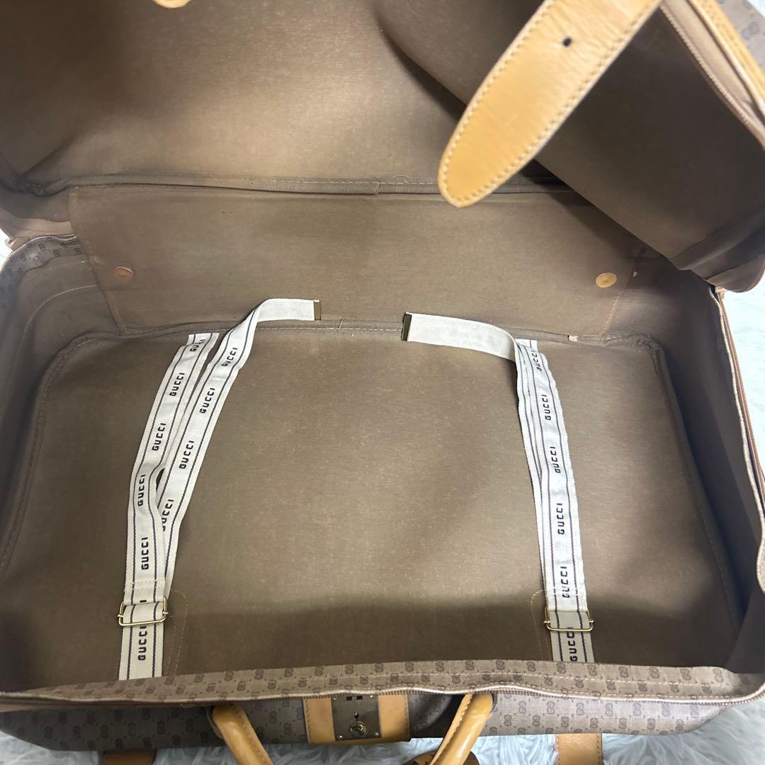 【GUCCI】ボストンバッグ　トランクケース　旅行鞄　マイクロGG PVC