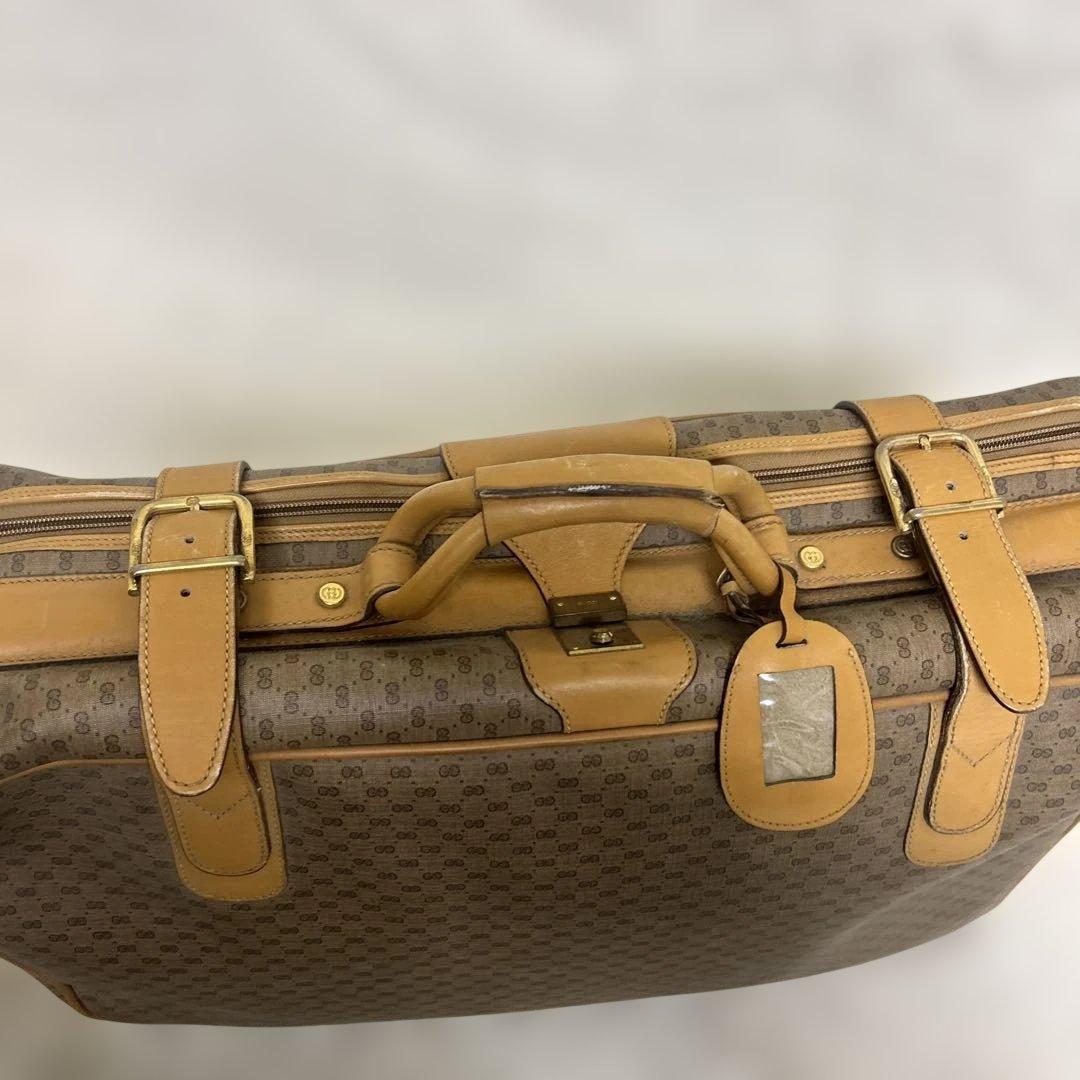 【GUCCI】ボストンバッグ　トランクケース　旅行鞄　マイクロGG PVC