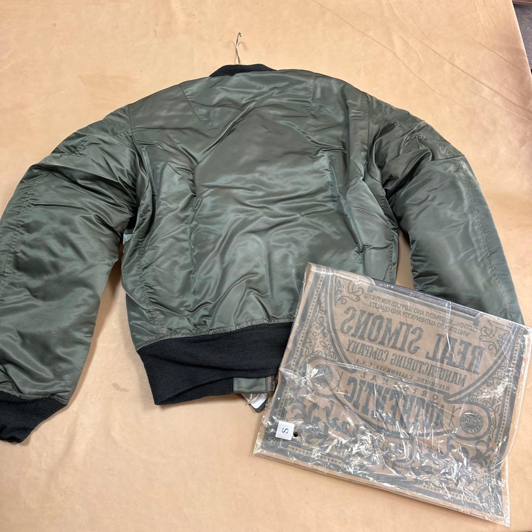 REALSIMONS MA1フライトジャケットXXL大きいサイズ グレーグリーン