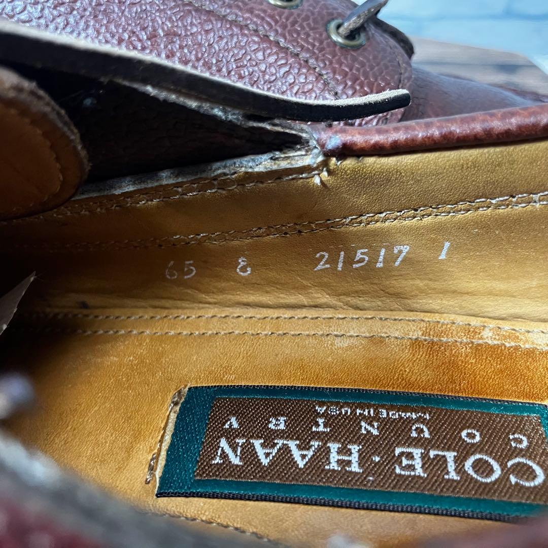 【25.0cm】COLE HAAN COUNTRY Uチップ シボ ビブラム
