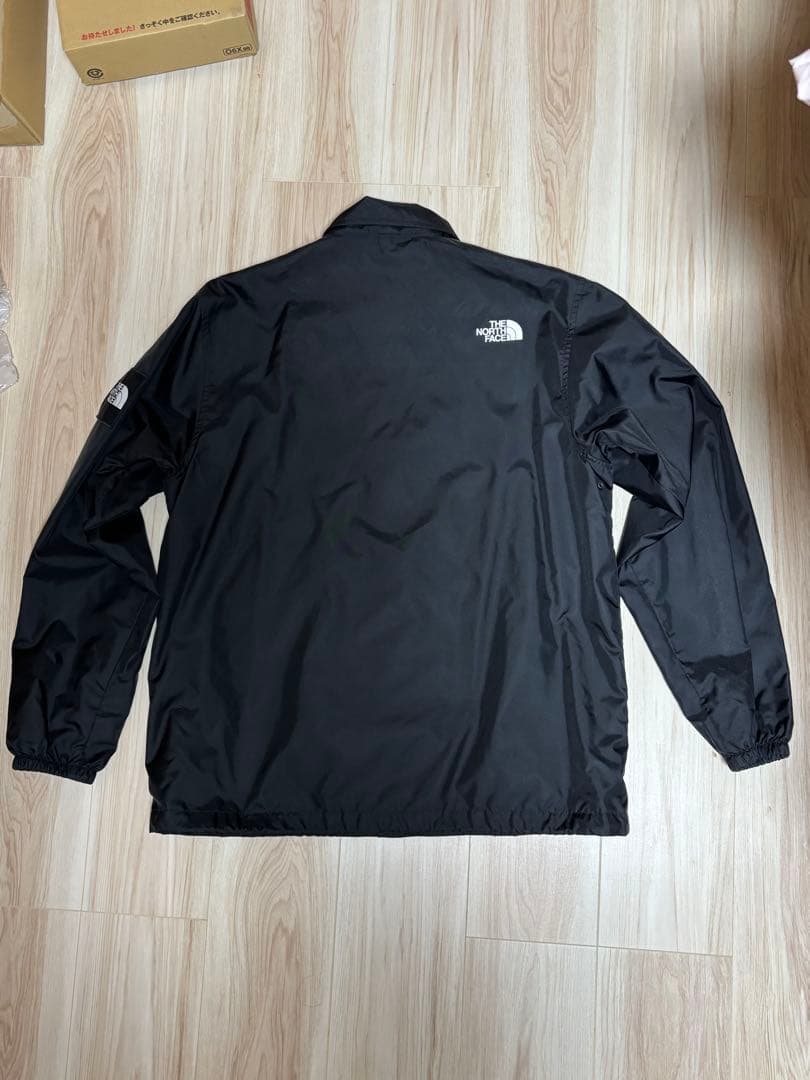 【美品】ノースフェイス コーチジャケット 黒 ワッペンロゴ NP72130
