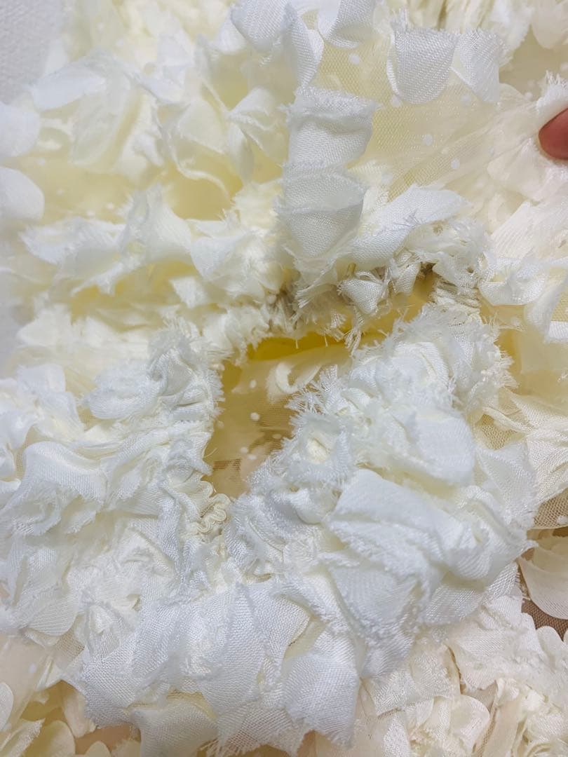 アイボリー 花柄カーディガン