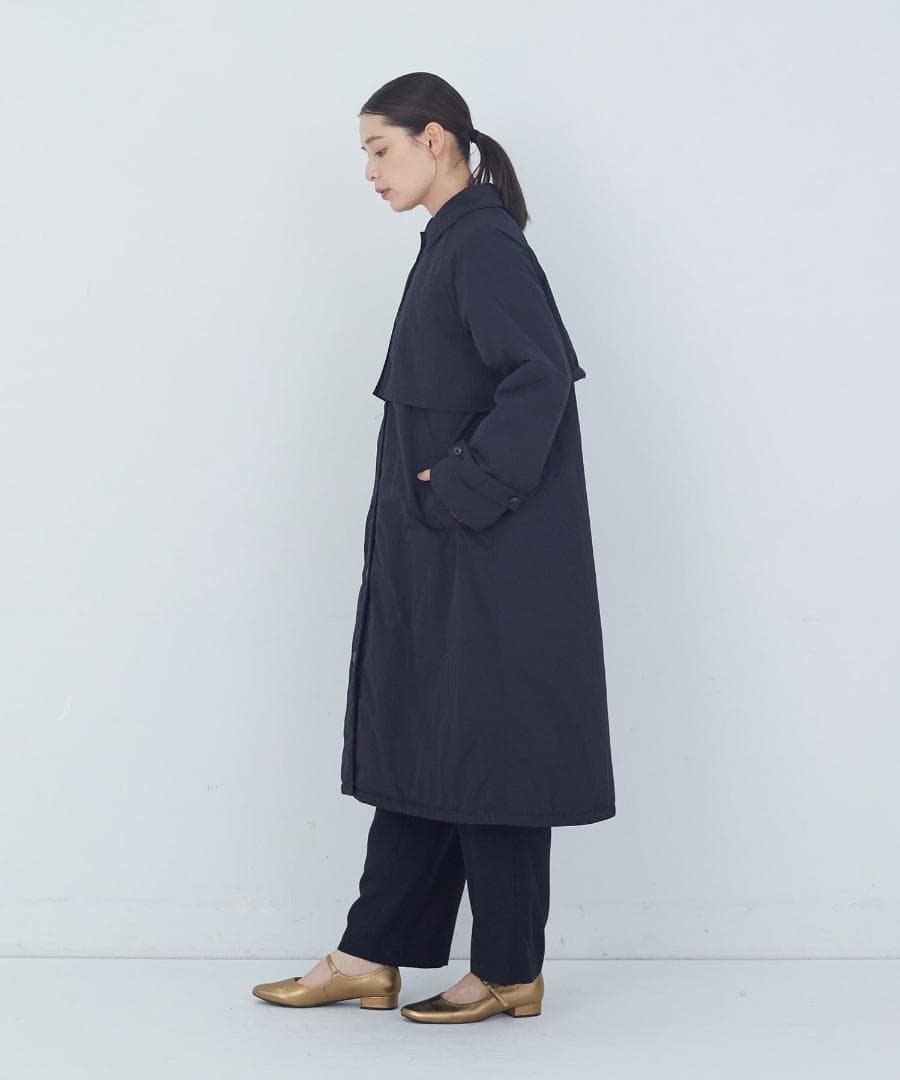 ADIEU TRISTESSE トレンチ風ナイロン中綿コート