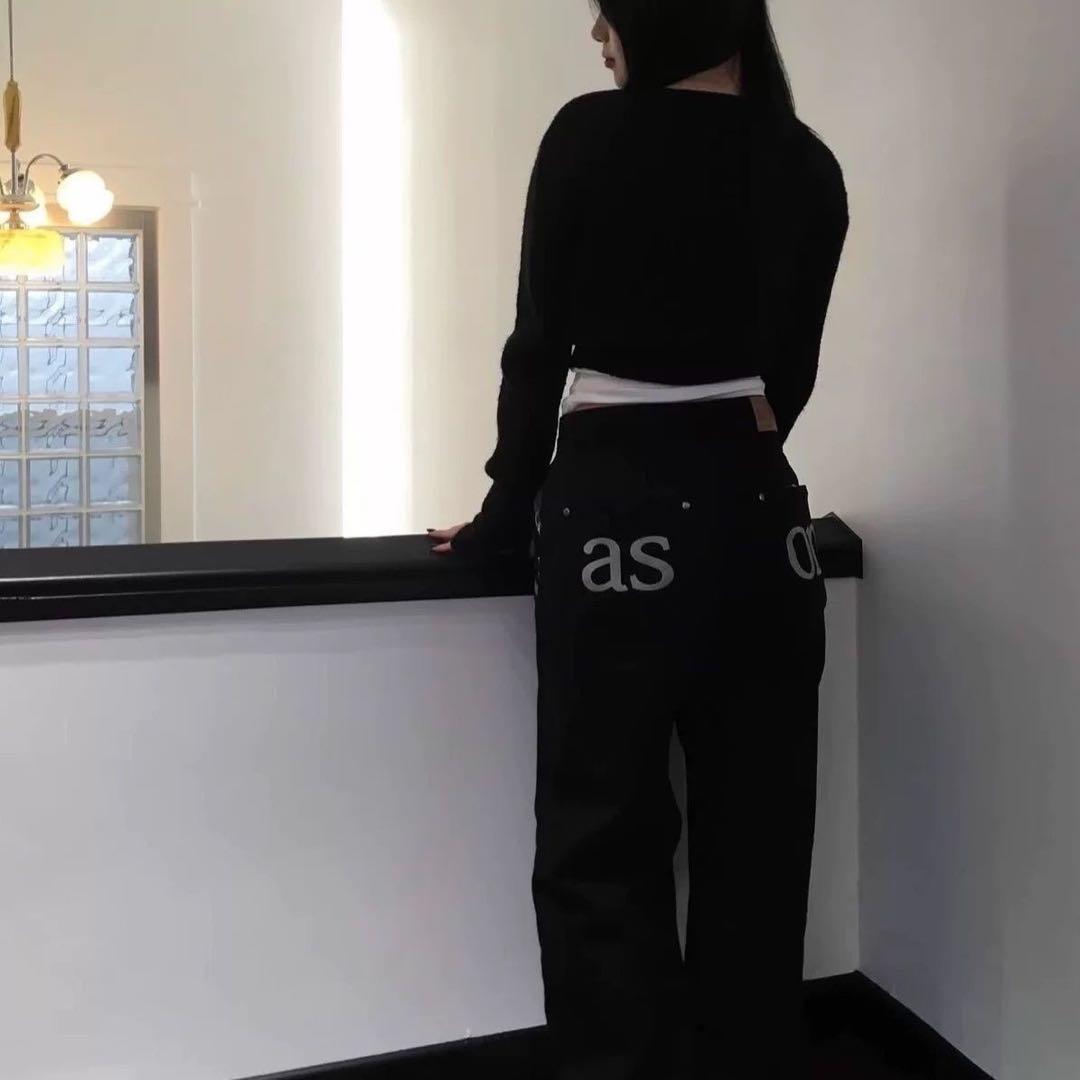 ASON ブラック デニムパンツ M