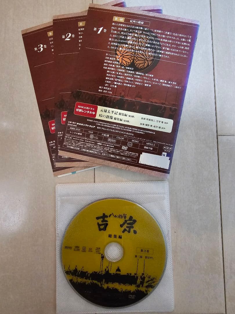 八代将軍　吉宗　総集編　DVD　大河ドラマ　全巻　セット　西田敏行　大滝秀治
