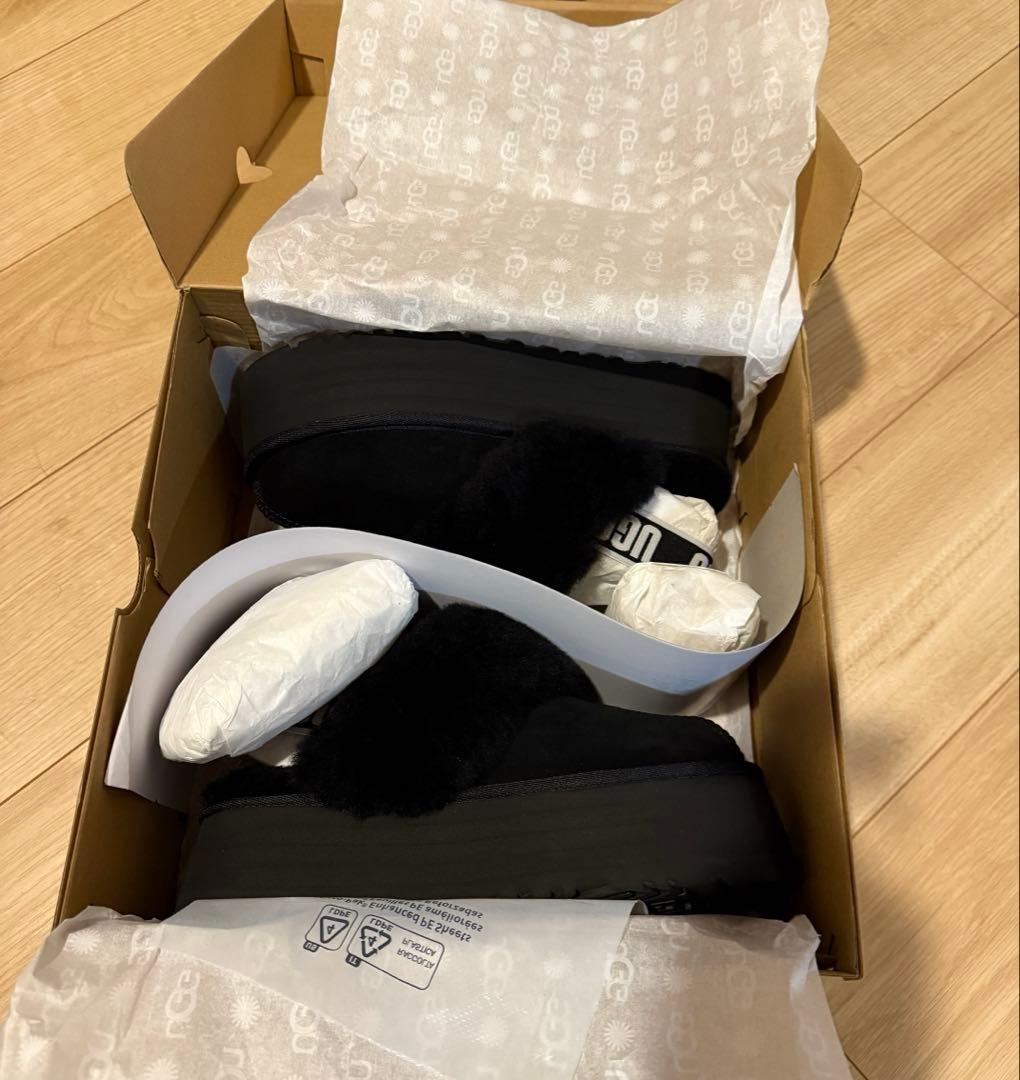 UGG ファンケット ブラック 厚底 24cm