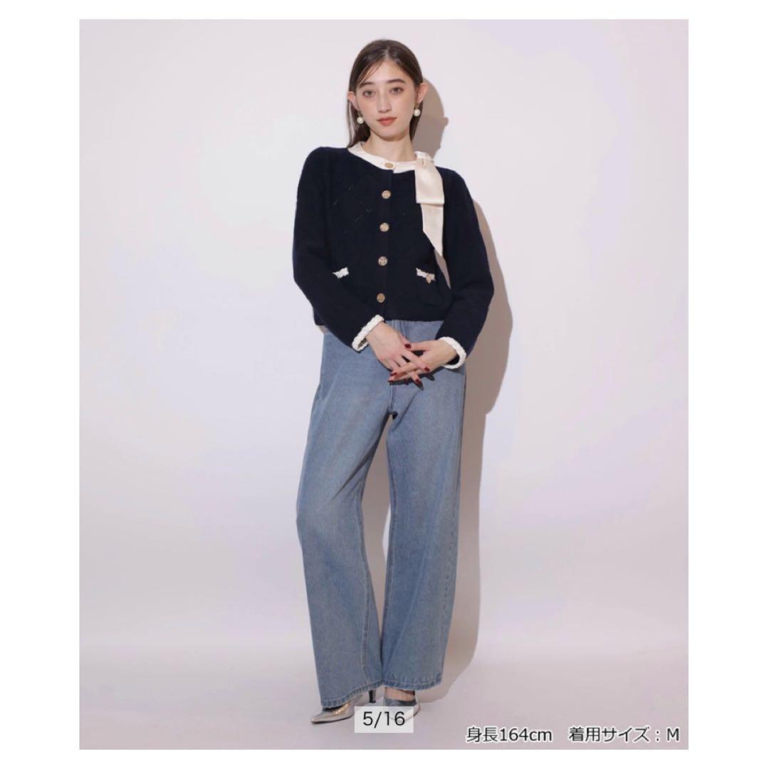 【ちょこ】〈MARIEBELLEコラボ〉RibbonKnitJacket