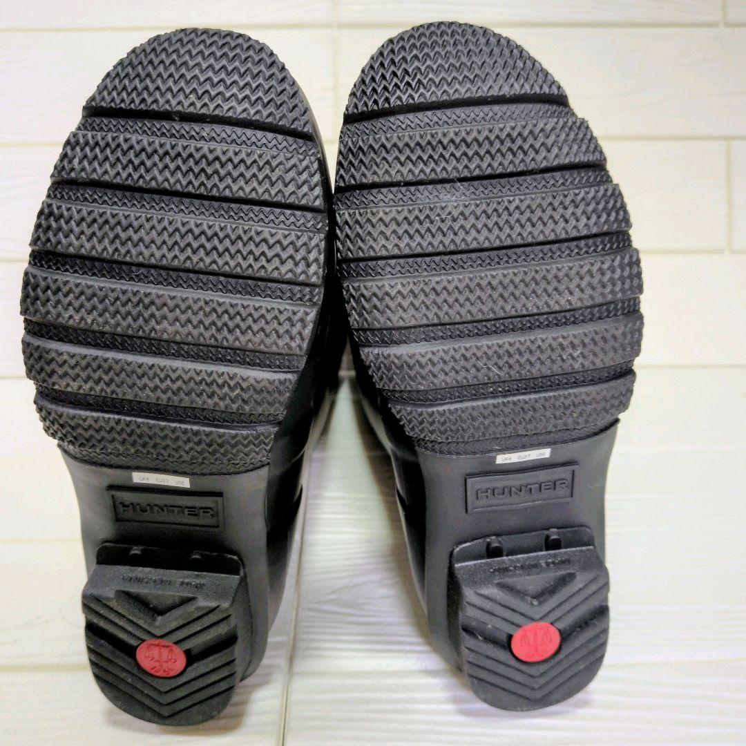 【美品】HUNTER ブラック レインシューズ　長靴　ロングブーツ　23.5