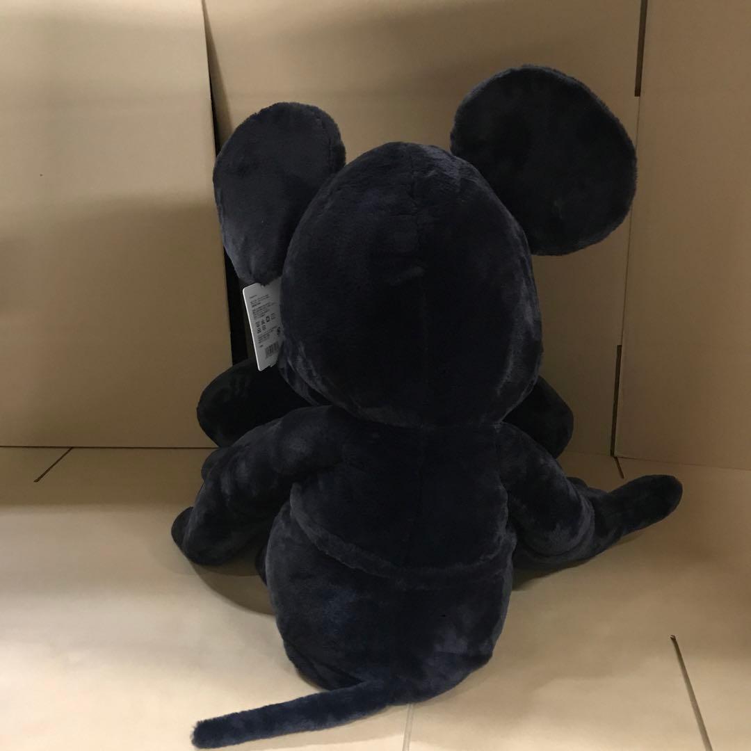 ミッキー ぬいぐるみ 特大 100㎝ ブラック ブランケット付き