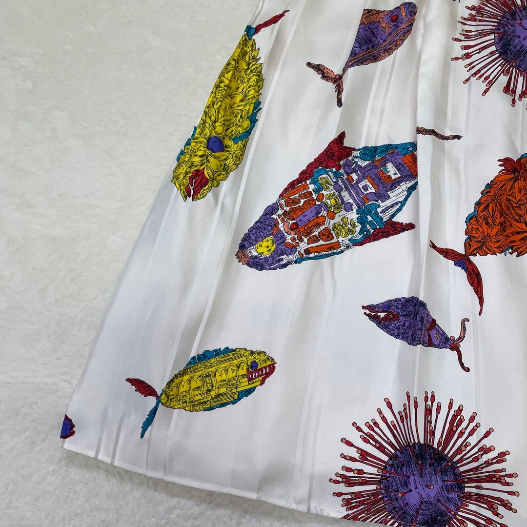 美品　Emilio Pucci シルク100% チュニック　総柄　魚柄 38