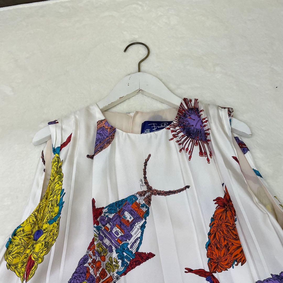 美品　Emilio Pucci シルク100% チュニック　総柄　魚柄 38