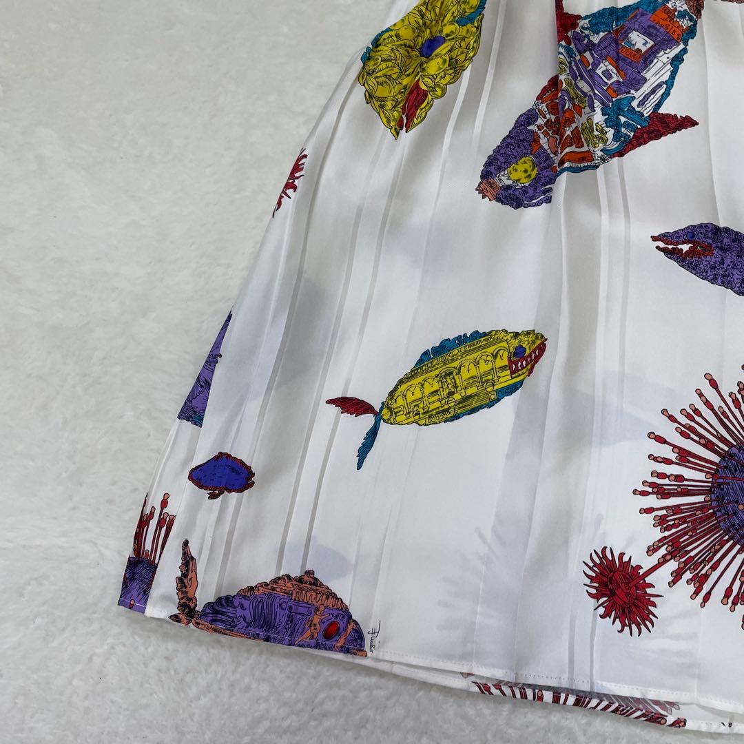 美品　Emilio Pucci シルク100% チュニック　総柄　魚柄 38