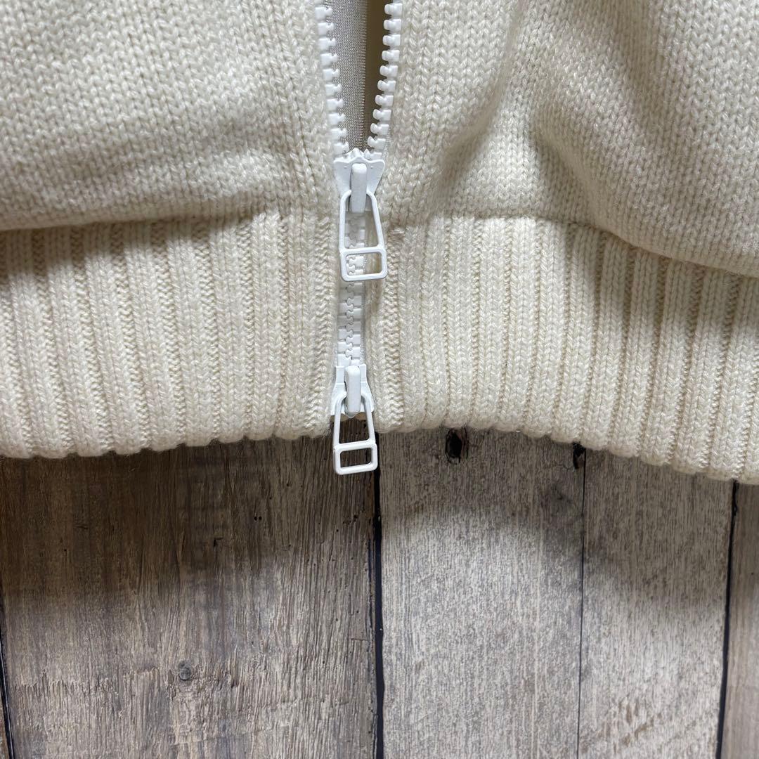 ニューバランス　ゴルフ　ニット ジャケット　刺繍ロゴ　バックロゴ　ウール混　5