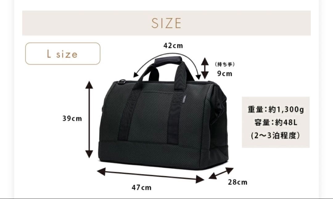 1月22日まで！エディータ　EDITA Lサイズ CGY ボストンバッグ