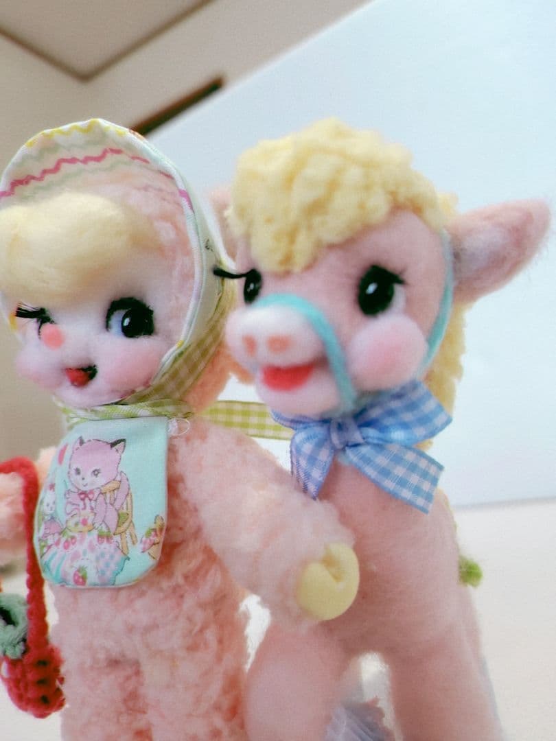 羊毛フェルト人形と馬のセット