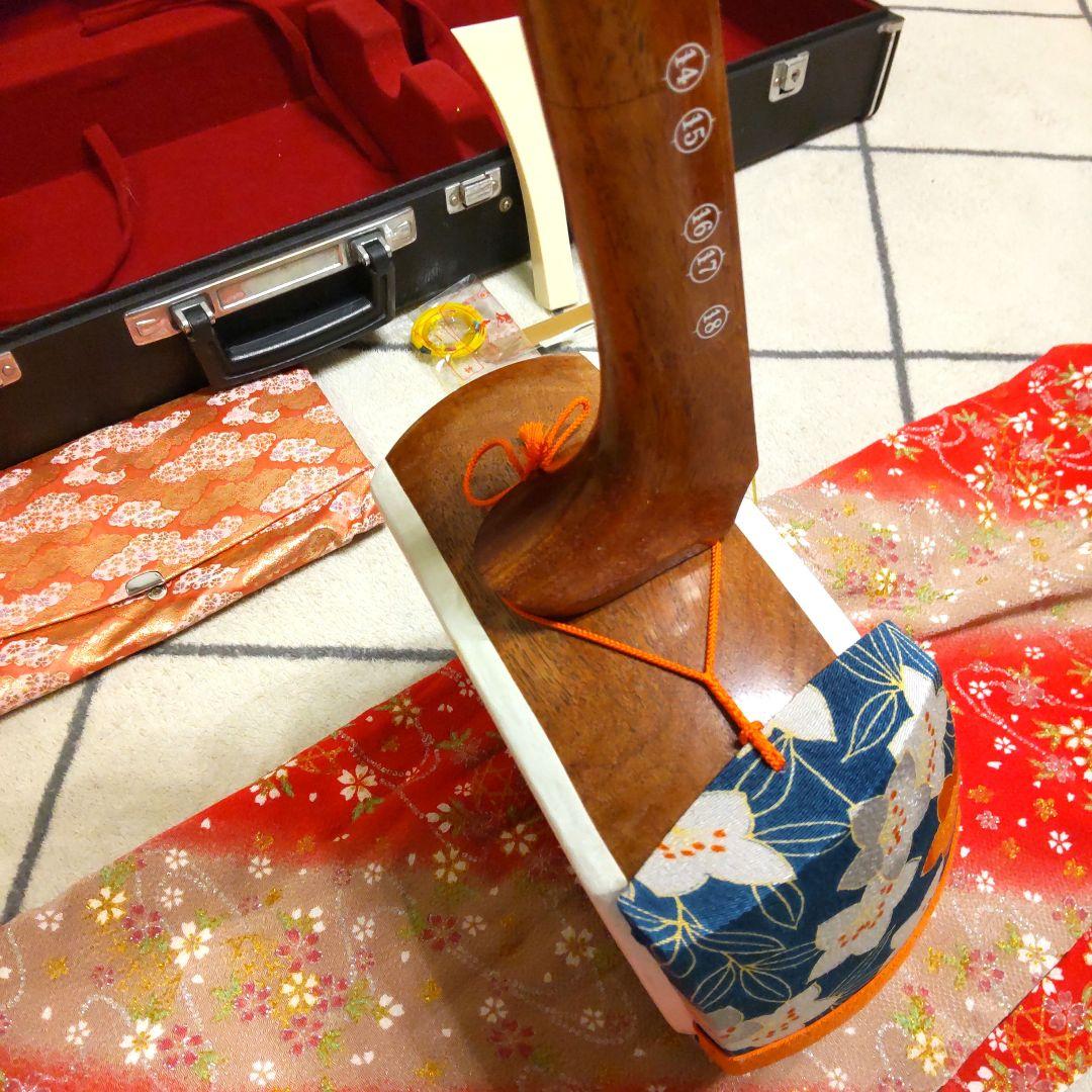 三味線 花梨中棹 胴破れ無し ハードスーツケース