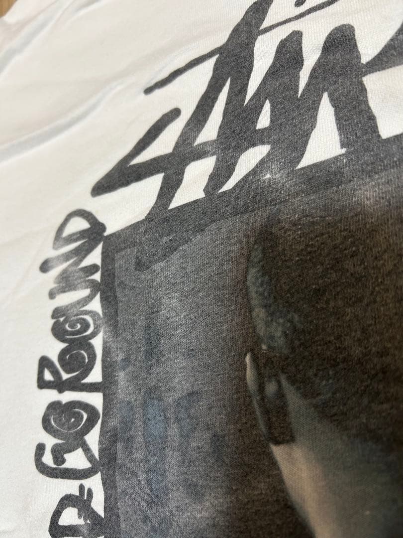中古品 Stussy Nas コラボ Tシャツ M ホワイト ※説明欄要ご確認を