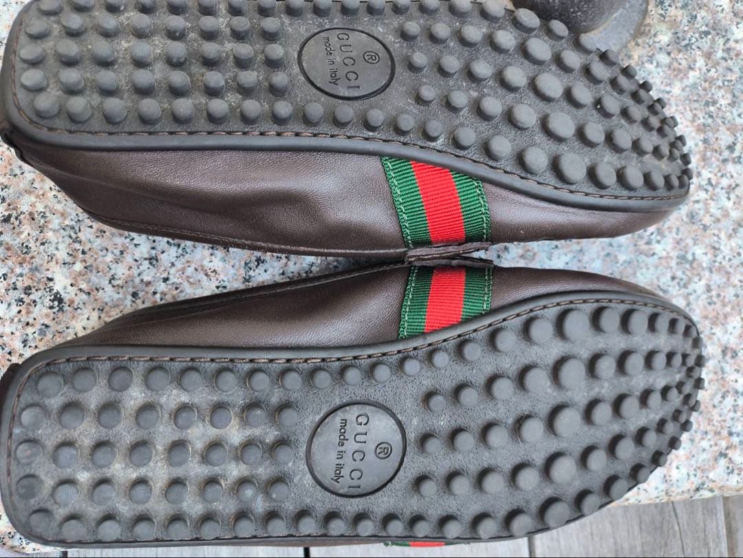 GUCCI ブラウン　ドライビングシューズ　51/2