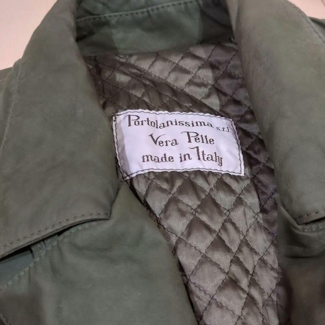 Portolanissimas オリーブグリーン レザージャケット
