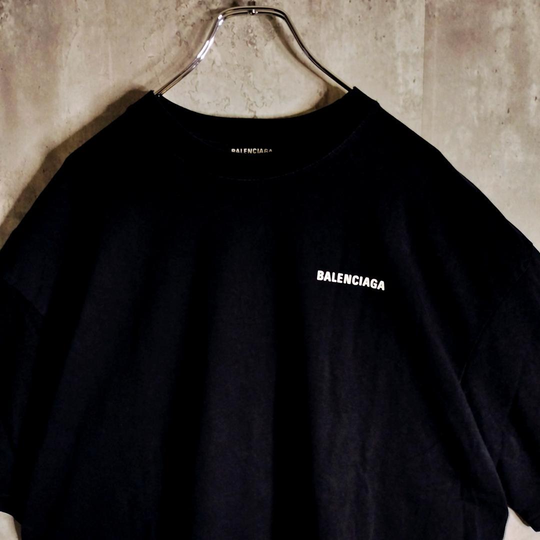 バレンシアガ 両面ロゴ バックロゴ フロントロゴ オーバーサイズ Tシャツ L