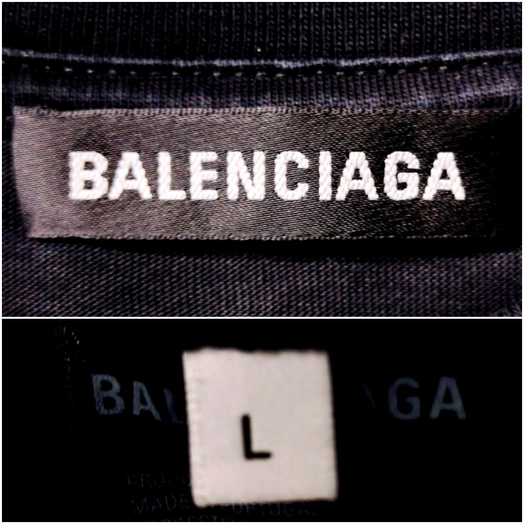 バレンシアガ 両面ロゴ バックロゴ フロントロゴ オーバーサイズ Tシャツ L