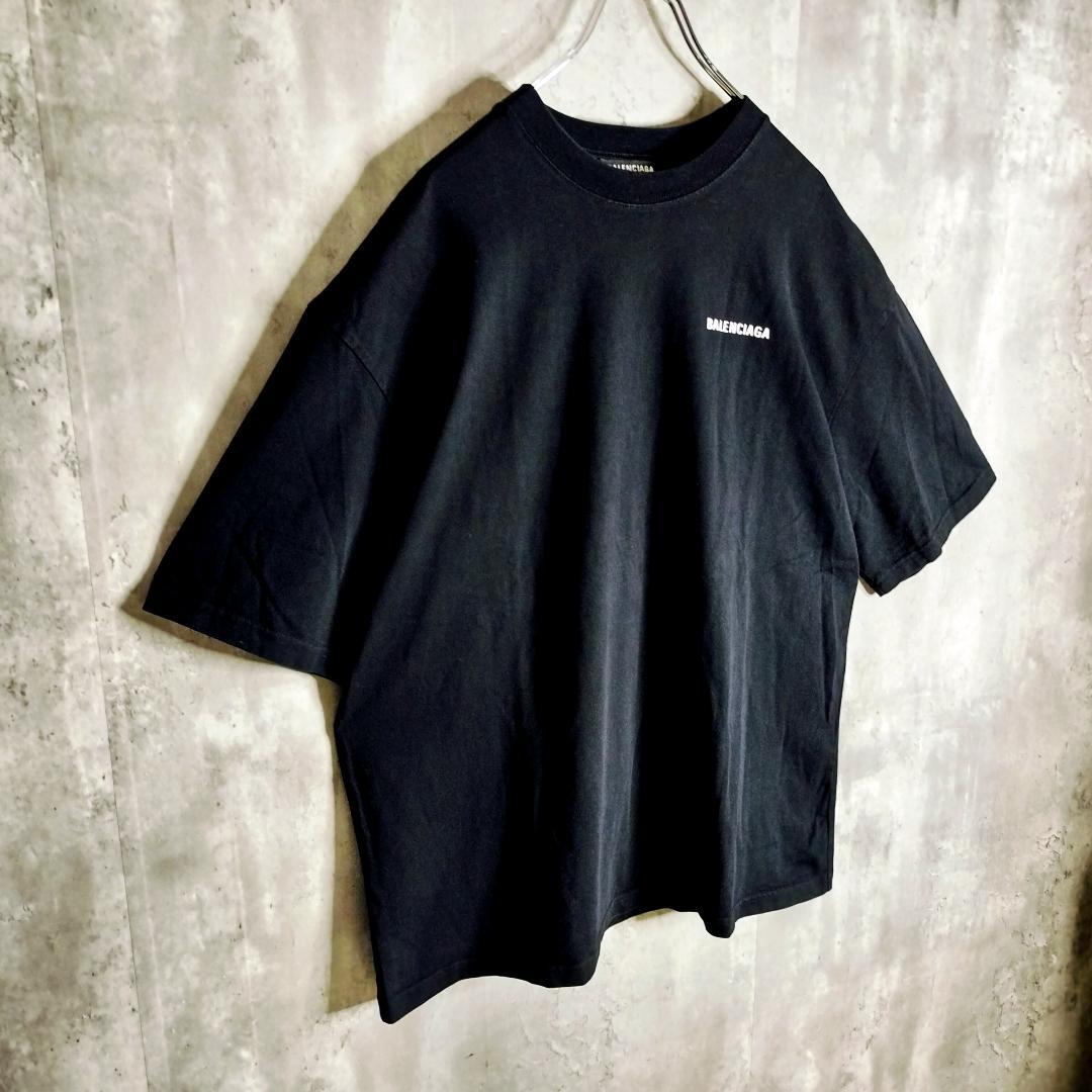 バレンシアガ 両面ロゴ バックロゴ フロントロゴ オーバーサイズ Tシャツ L
