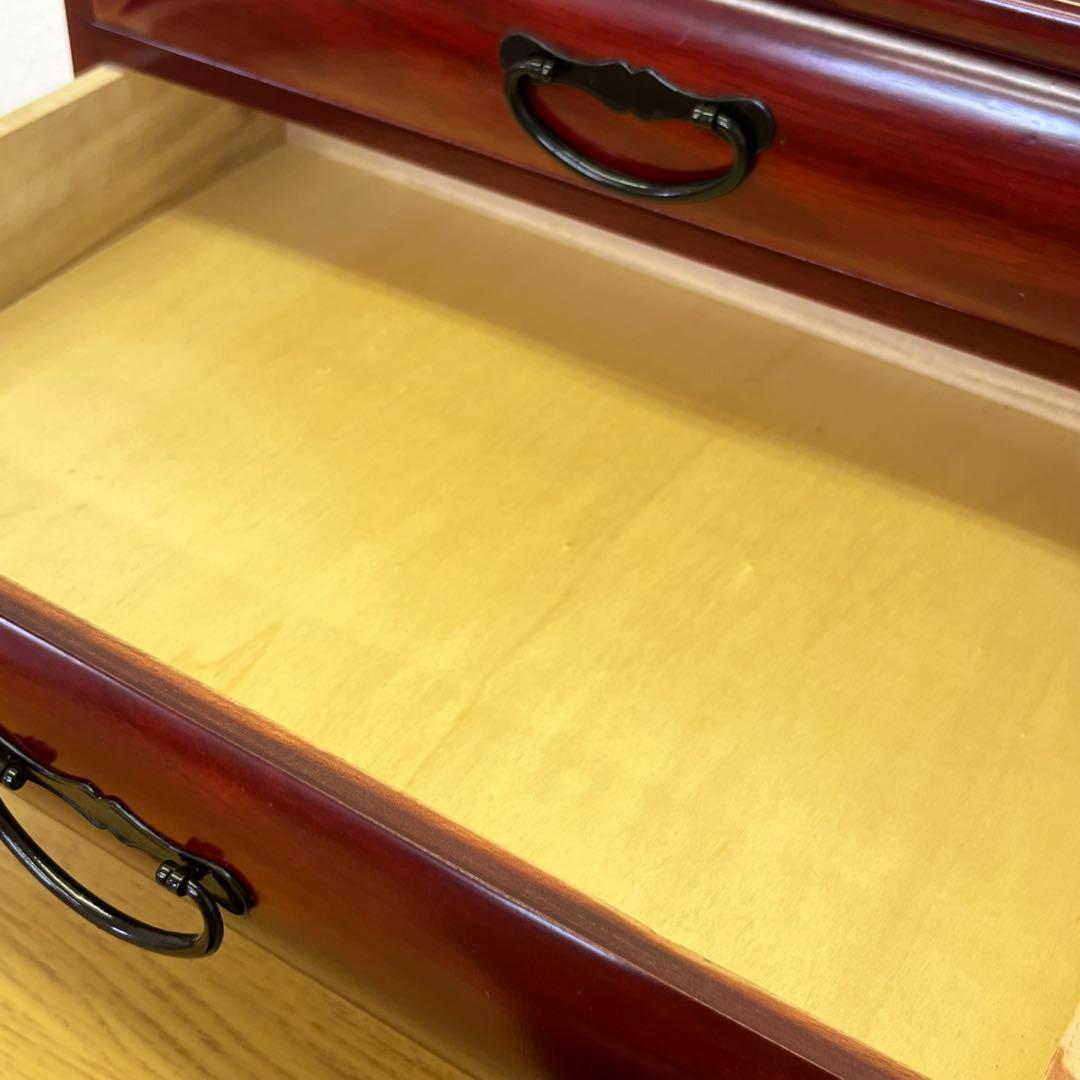 【美品】木製 卓上チェスト 漆塗り 小物収納 和モダン 高級感　和風