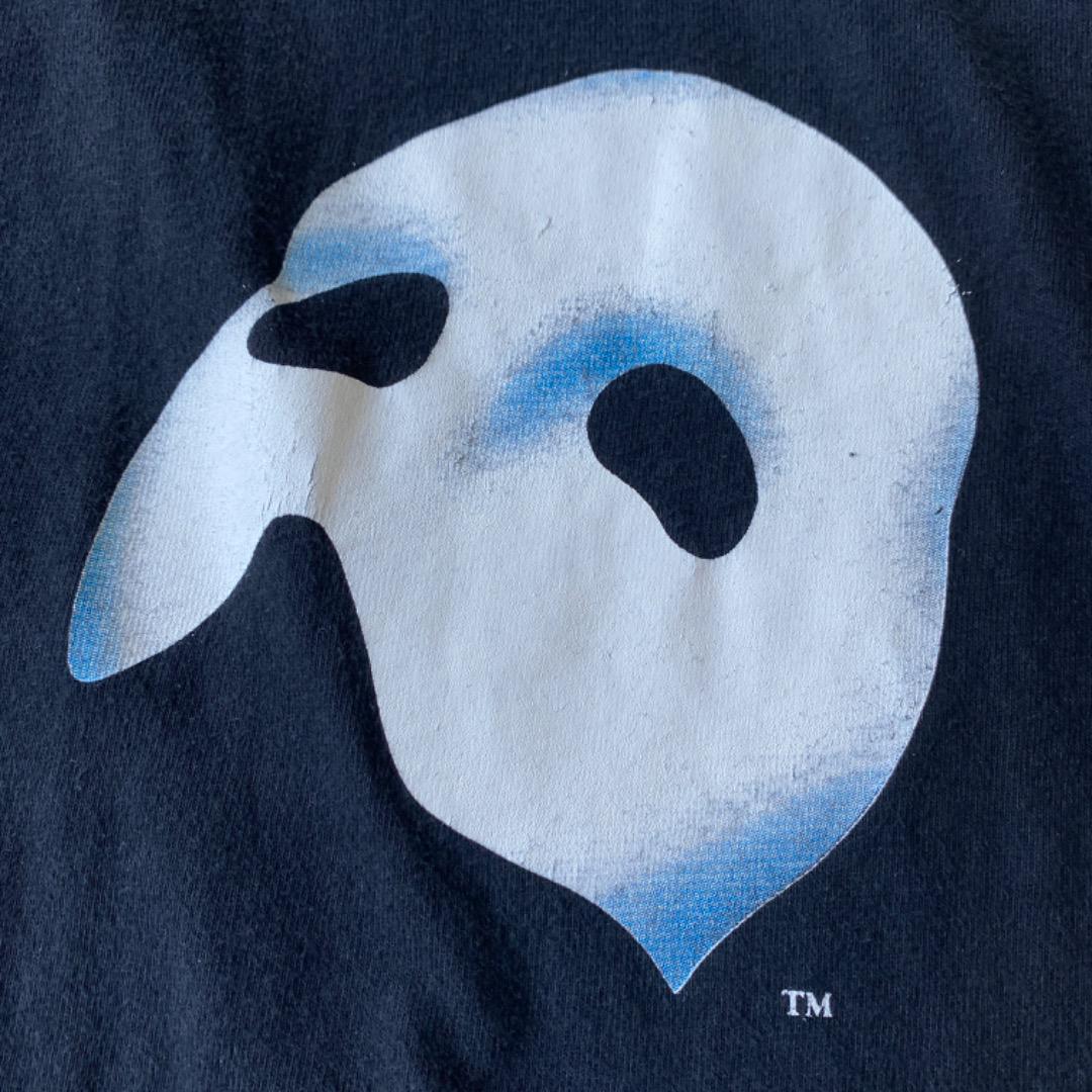 オペラ座の怪人 ヘインズ Tシャツ 90s USA製 古着 XL 黒 15525